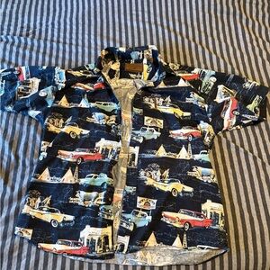 Men's Vintage Car Print Casual Shirt